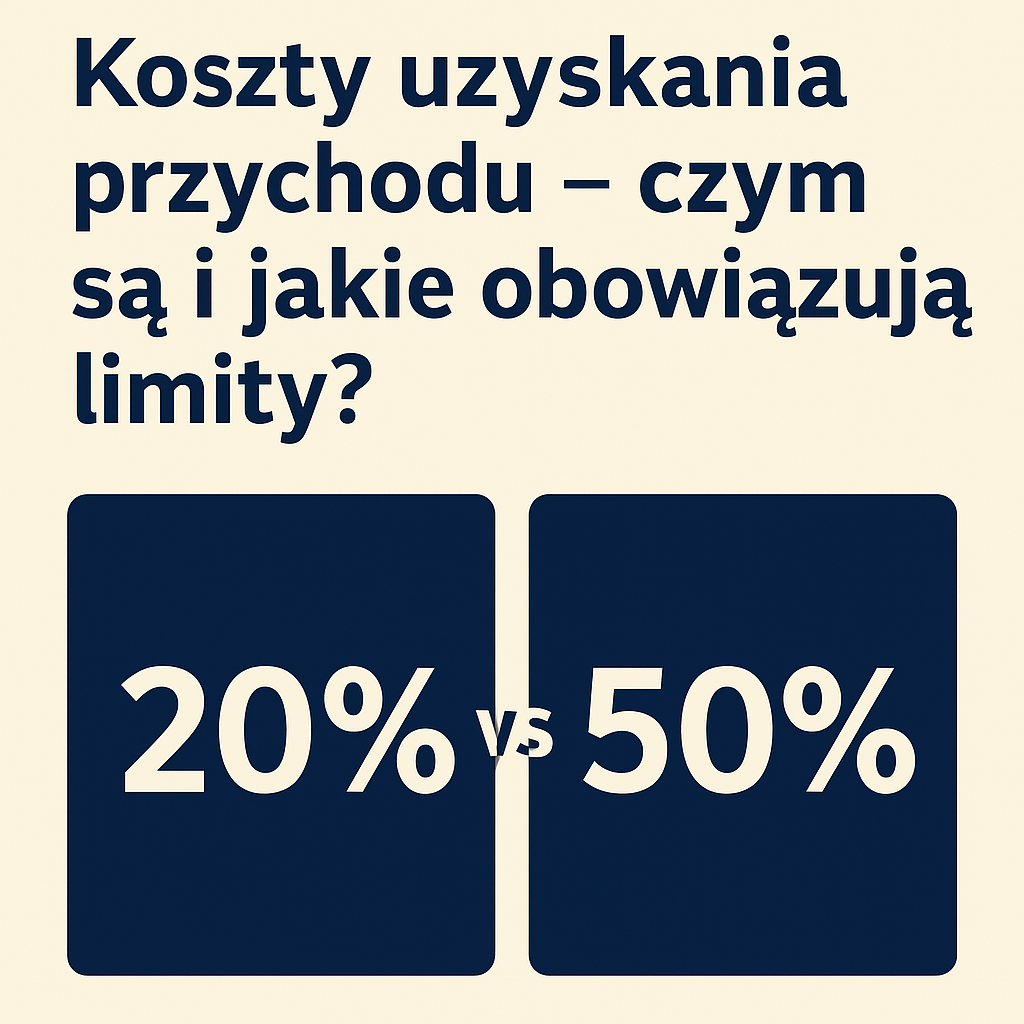 Koszty uzyskania przychodu – czym są i jakie obowiązują limity? (20% vs 50%)
