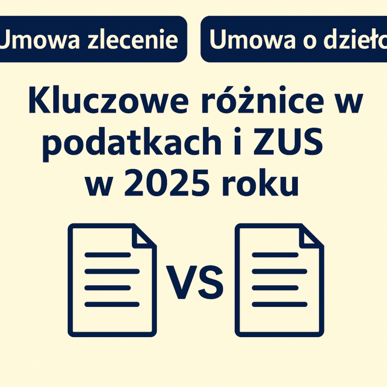 Umowa Zlecenie a Umowa o Dzieło – Kluczowe Różnice w Podatkach i ZUS w 2025 roku?