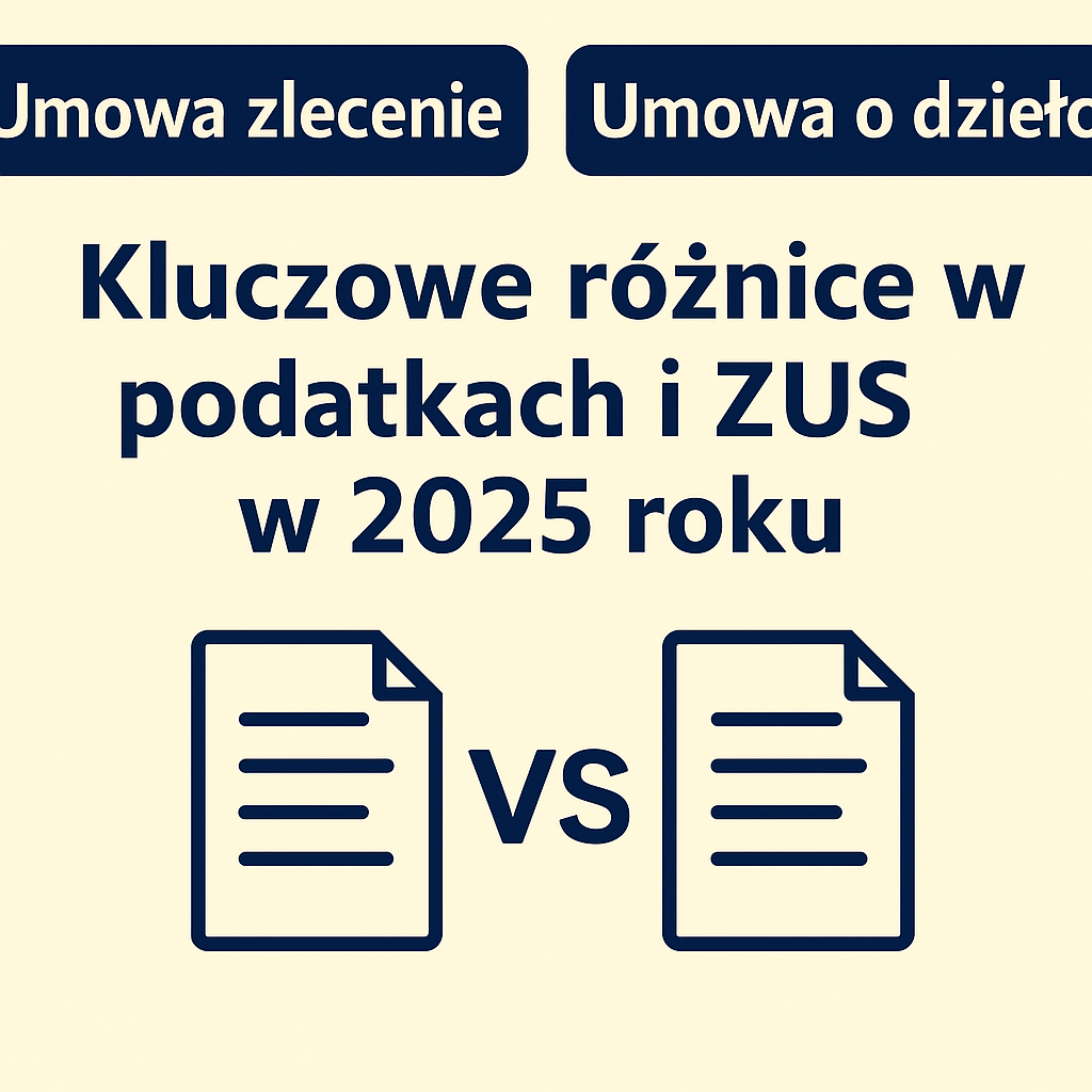 Umowa Zlecenie a Umowa o Dzieło – Kluczowe Różnice w Podatkach i ZUS w 2025 roku?